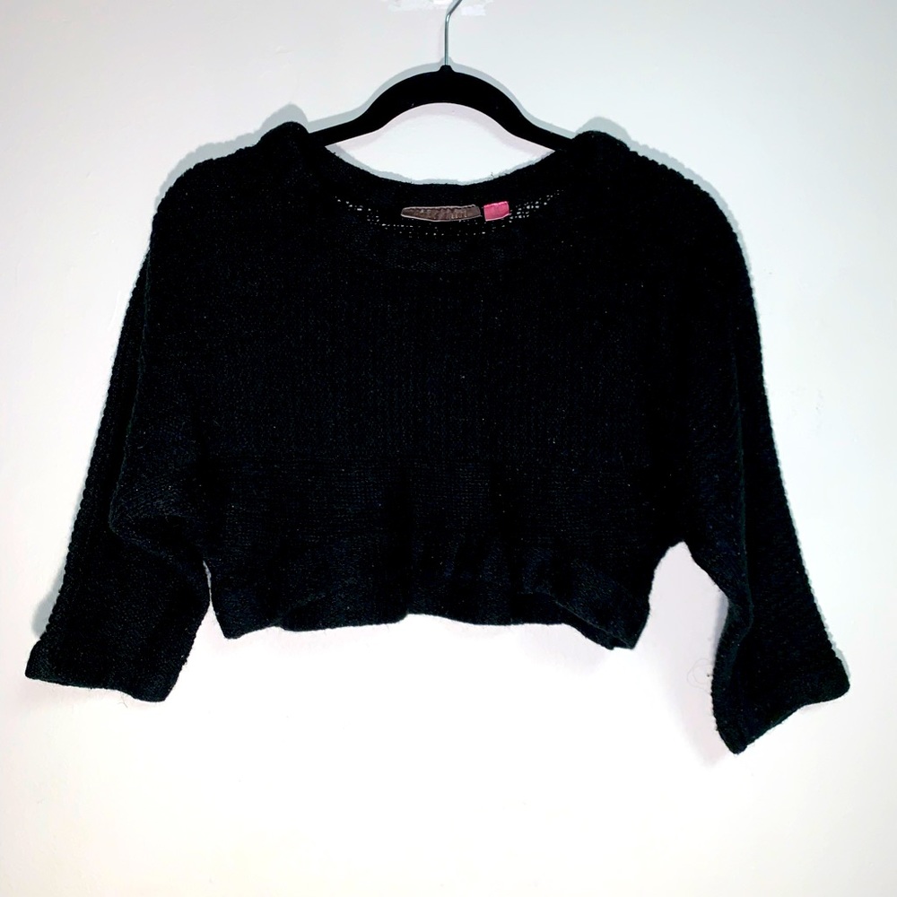 Black Cropped Sweater